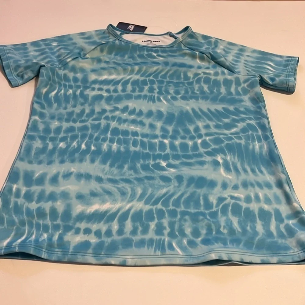 Lance end kids, swimwear XL blue short sleeve NWT Summer vacation, beach top